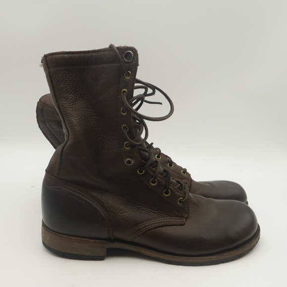 vintage shoe company mens 11.5 Leather Lace Up Combat ranger Military  lined - Picture 1 of 16
